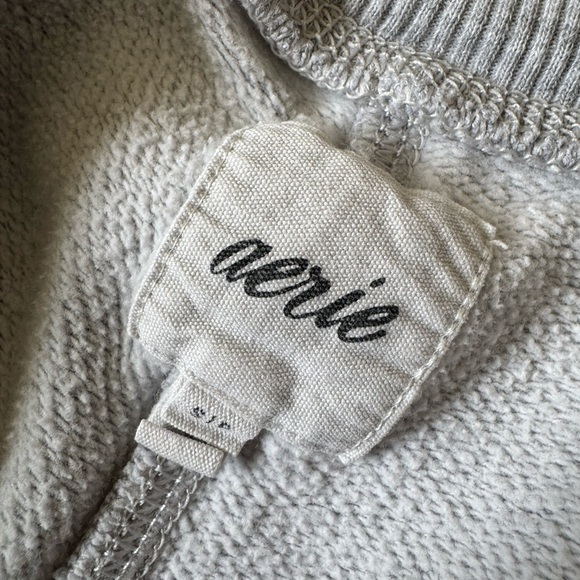 Aerie Fleece Corset Jogger- Light Grey - Picture 5 of 5